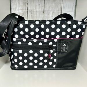 Handmade Black and White Polka Dot Women's Bag